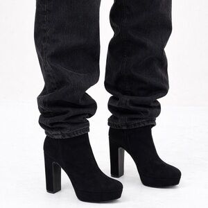 Black Suede Platform Boots